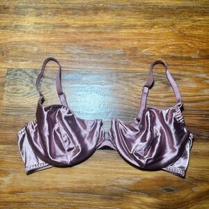 Lily of France Satin Underwire Bra in mauve